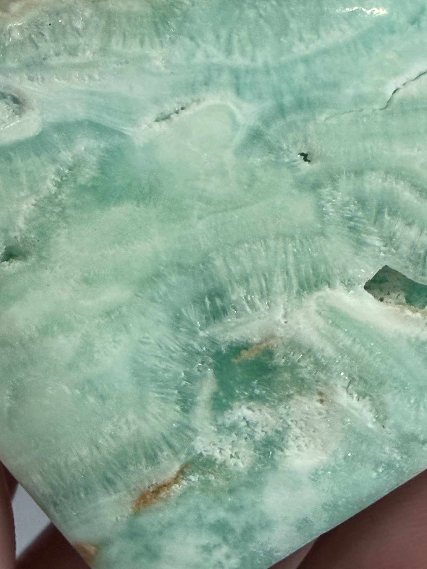 Blue Aragonite Heart – Self Standing B - 5.6cm