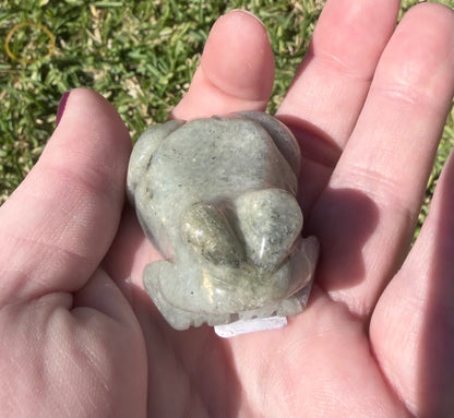 Labradorite Frog Carving