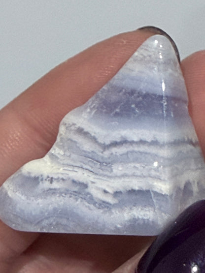 Blue Lace Agate Mini Freeform with Druzy F