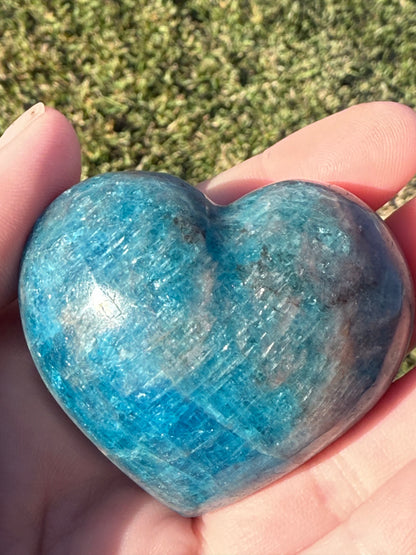 Blue Apatite Heart 5.5cm