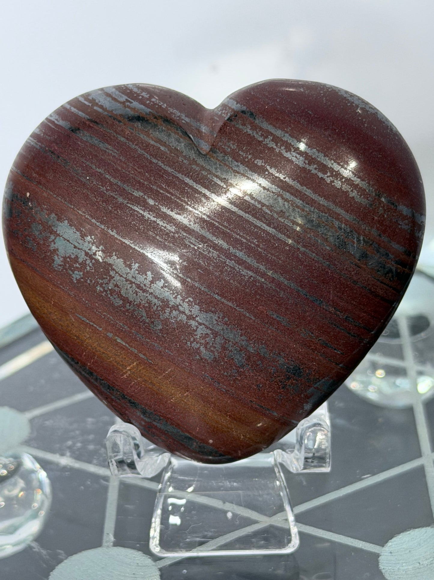 Tiger Iron Heart – 125g Natural Crystal Heart | 5.6cm