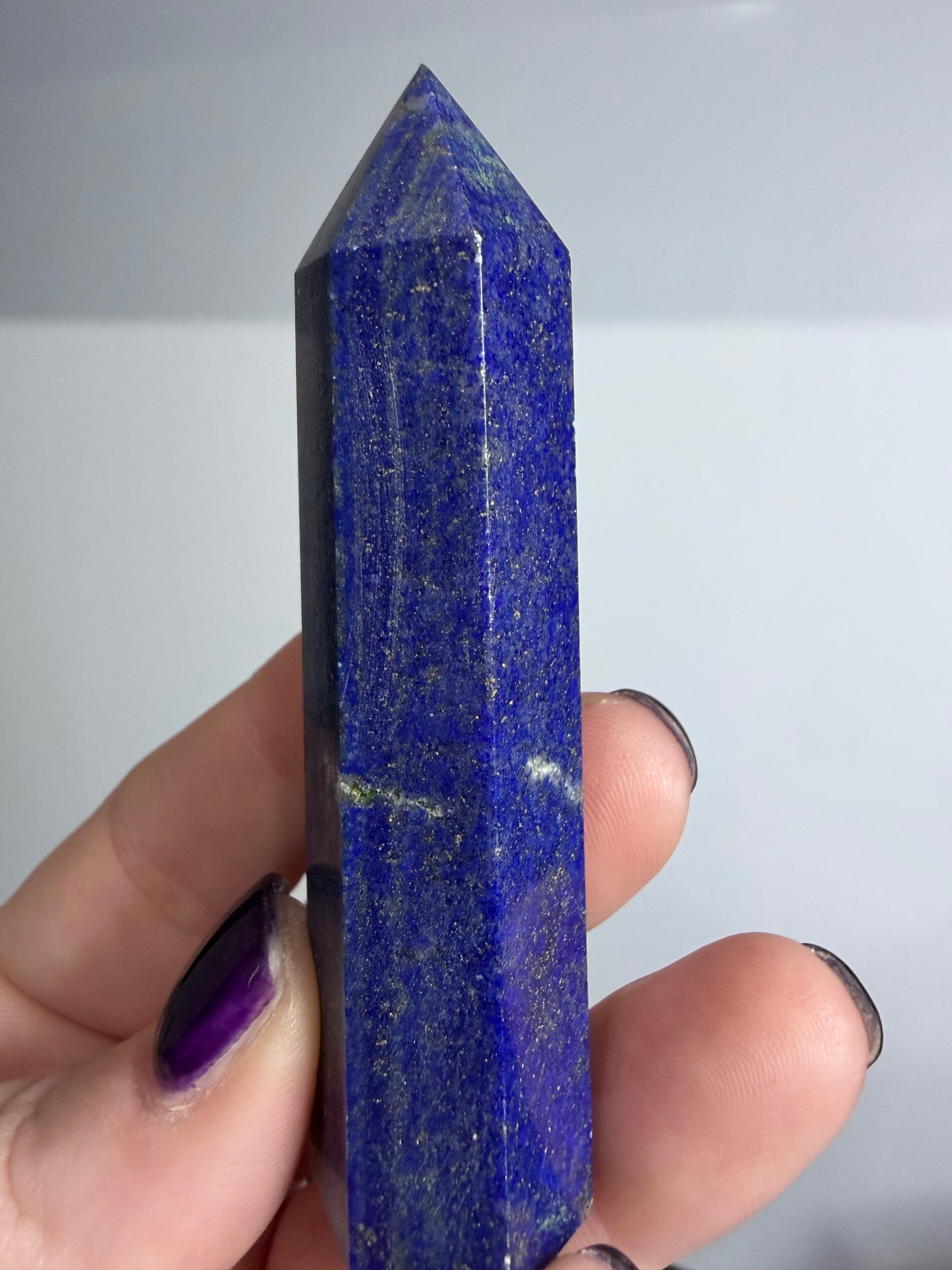 Lapis Lazuli Point | Natural Pyrite Inclusions B
