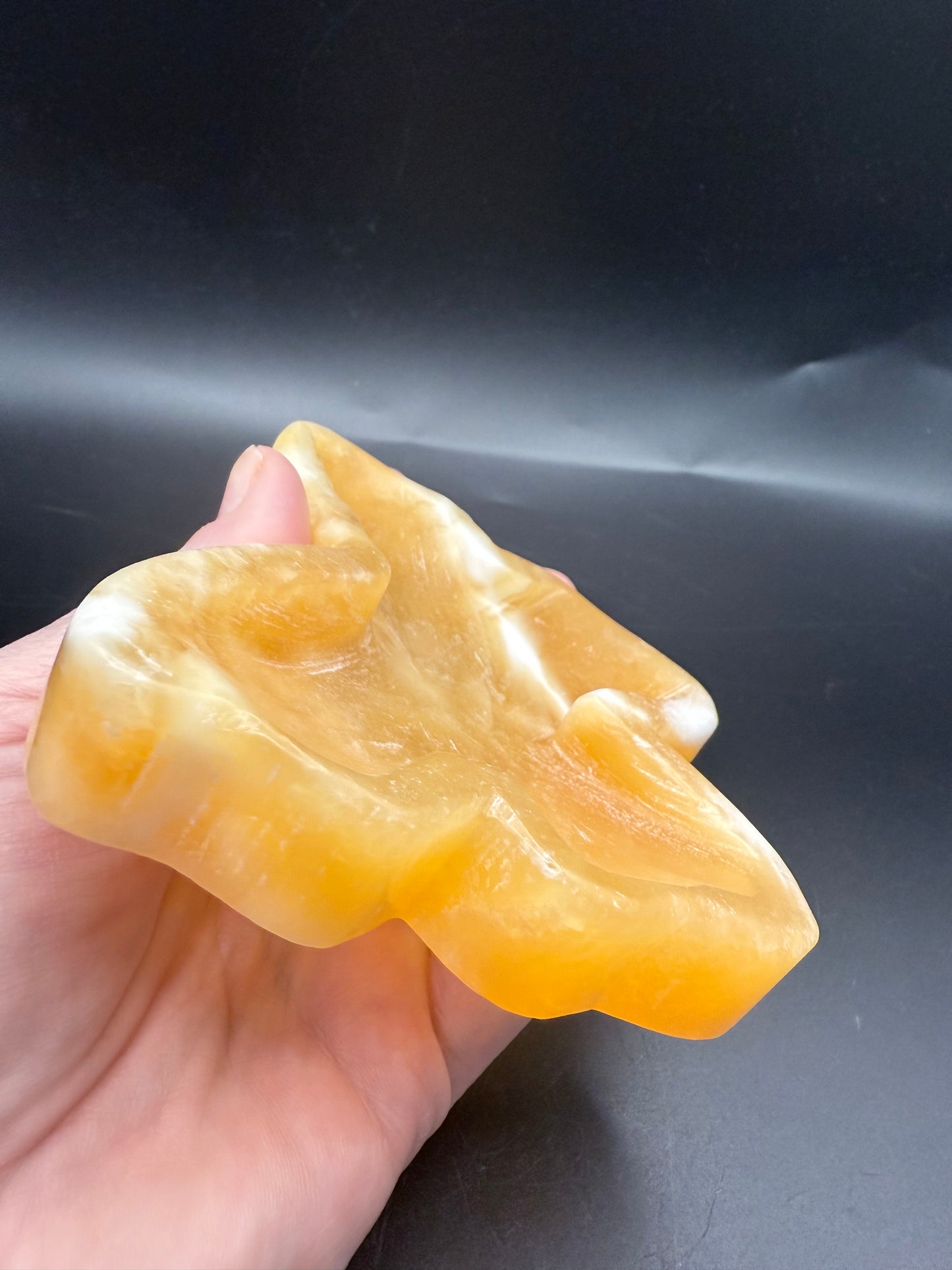 Yellow Calcite Butterfly Dish