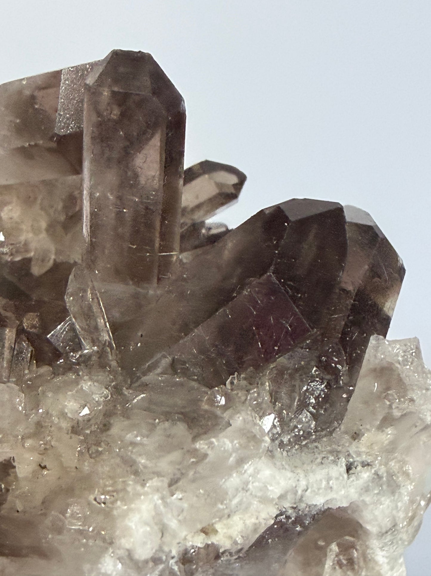 Smoky Quartz Crystal Cluster on Milky Quartz Matrix 214g | Natural Brazilian