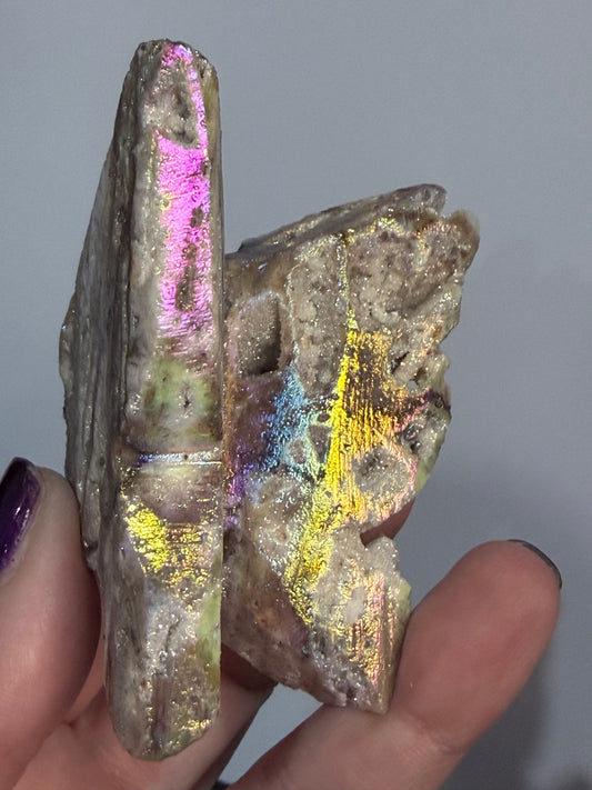 Aura-Coated Sphalerite Butterfly C  7.1cm