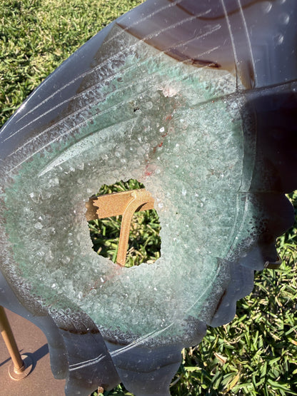 Large Agate + Quartz Druzy Butterfly Wings