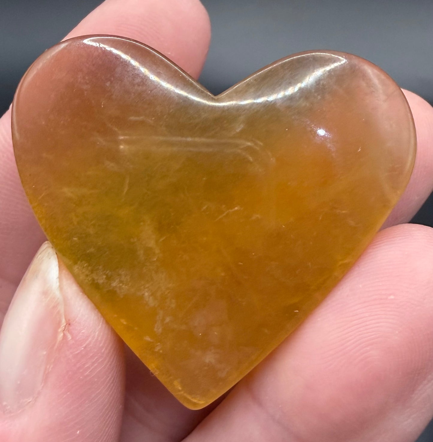 💜 Fluorite Heart assorted colours– 5cm