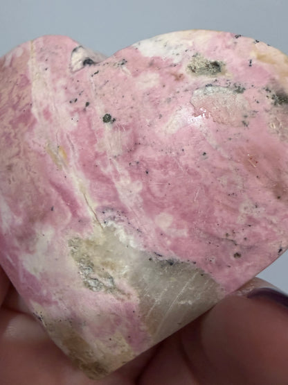 Pink Rhodonite Heart (Peru) C
