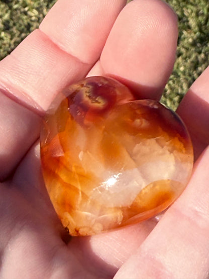 Carnelian Puffy 4cm Heart