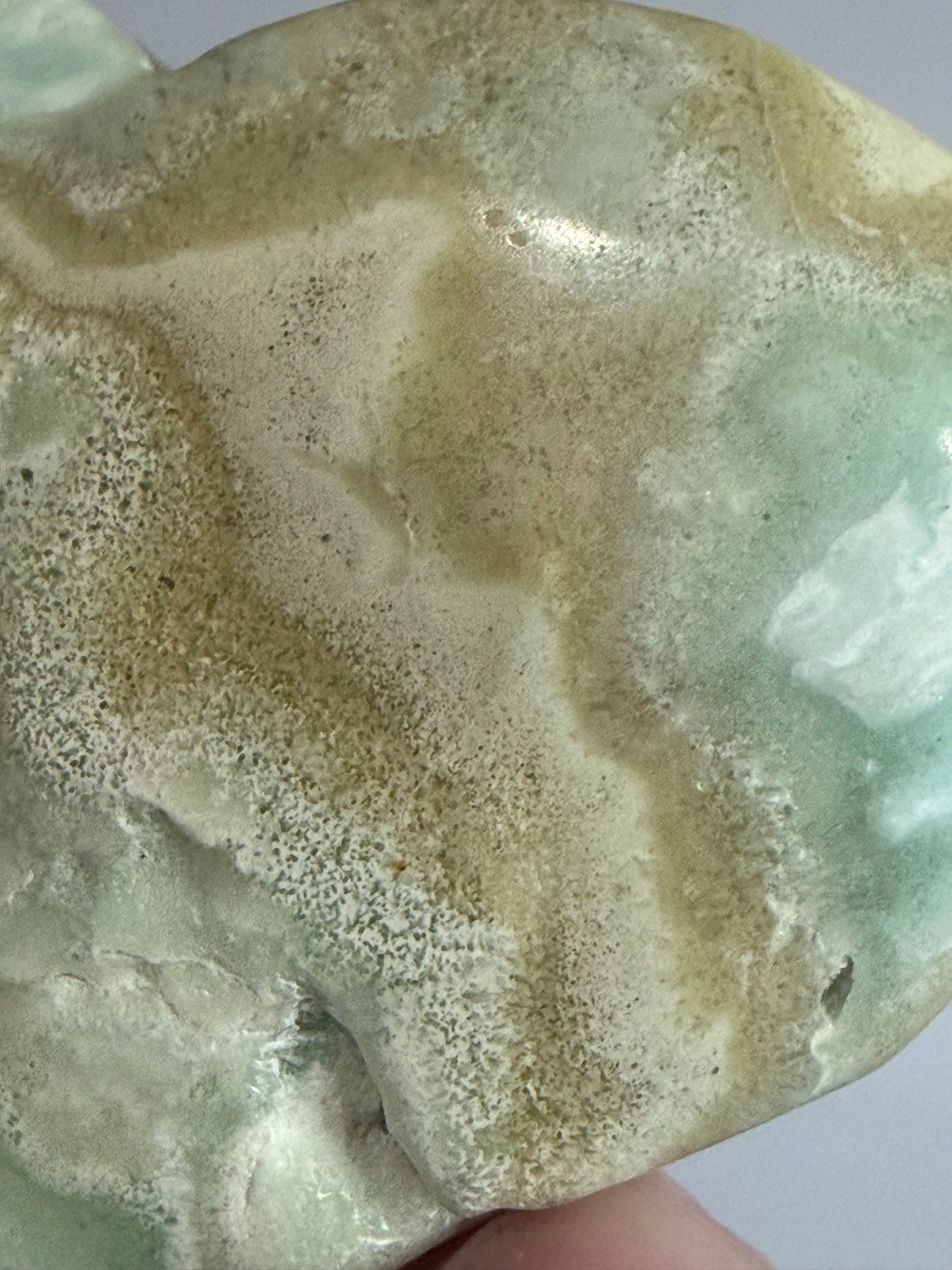 Blue Aragonite Heart – Self Standing A - 6.8cm