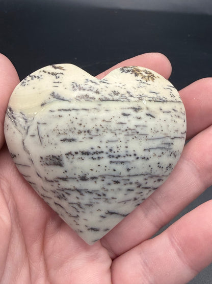 Dendritic Jasper Heart – Grounding & Growth 6cm