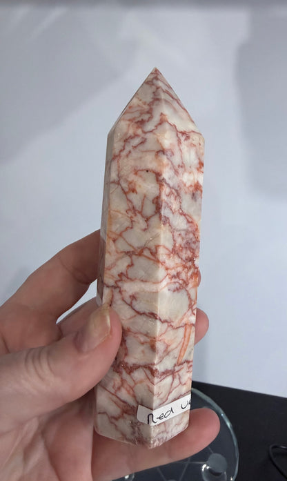Red Vein Jasper Crystal Tower – 13.2cm | 330g B