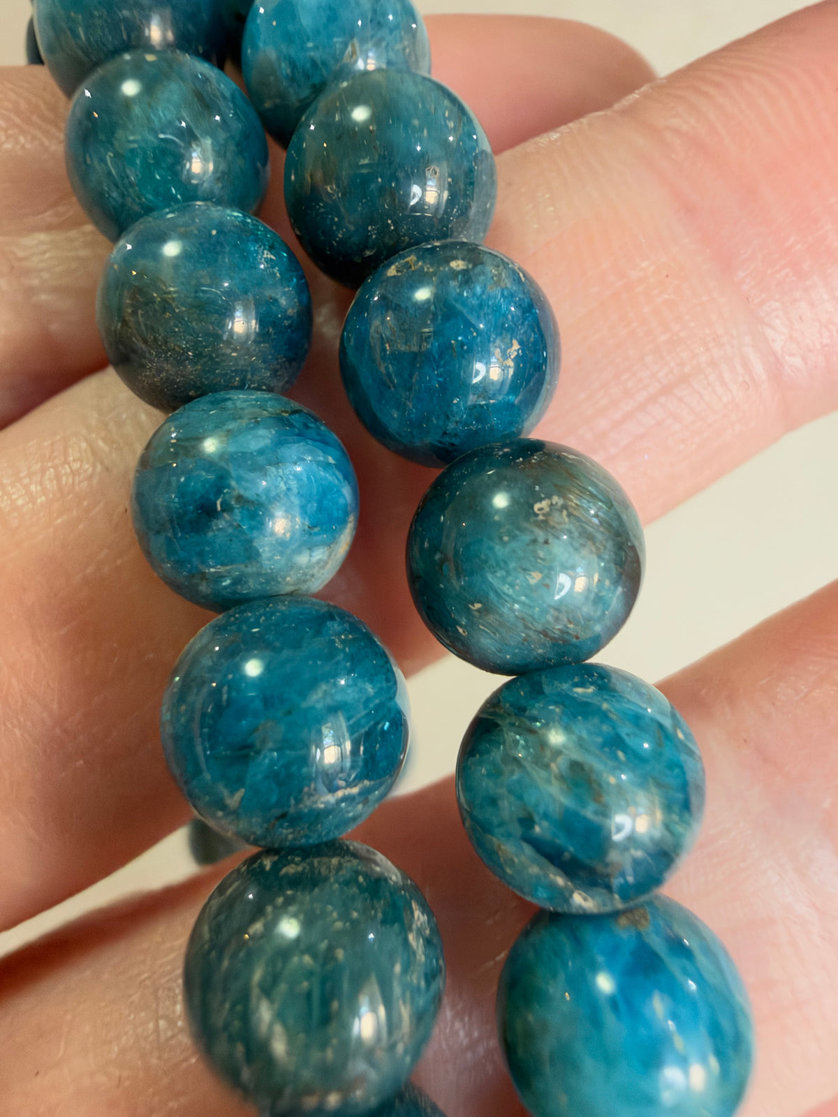 8mm Blue Apatite Bracelet