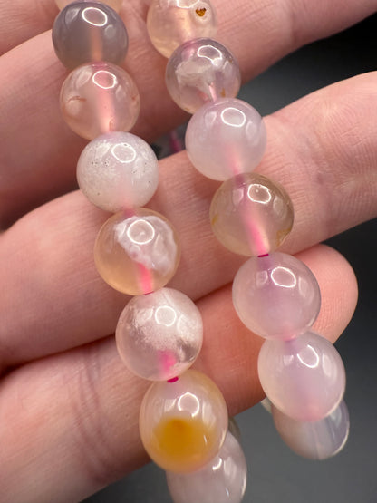 Flower Agate 8mm Bracelet