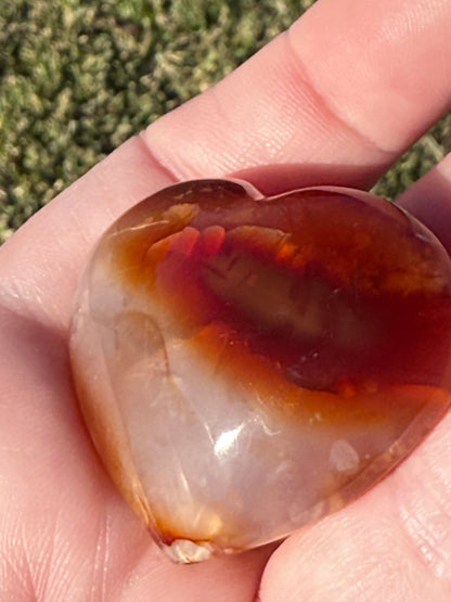 Carnelian Puffy 4cm Heart