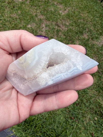 Blue Lace Agate Druzy Freeform – 161g