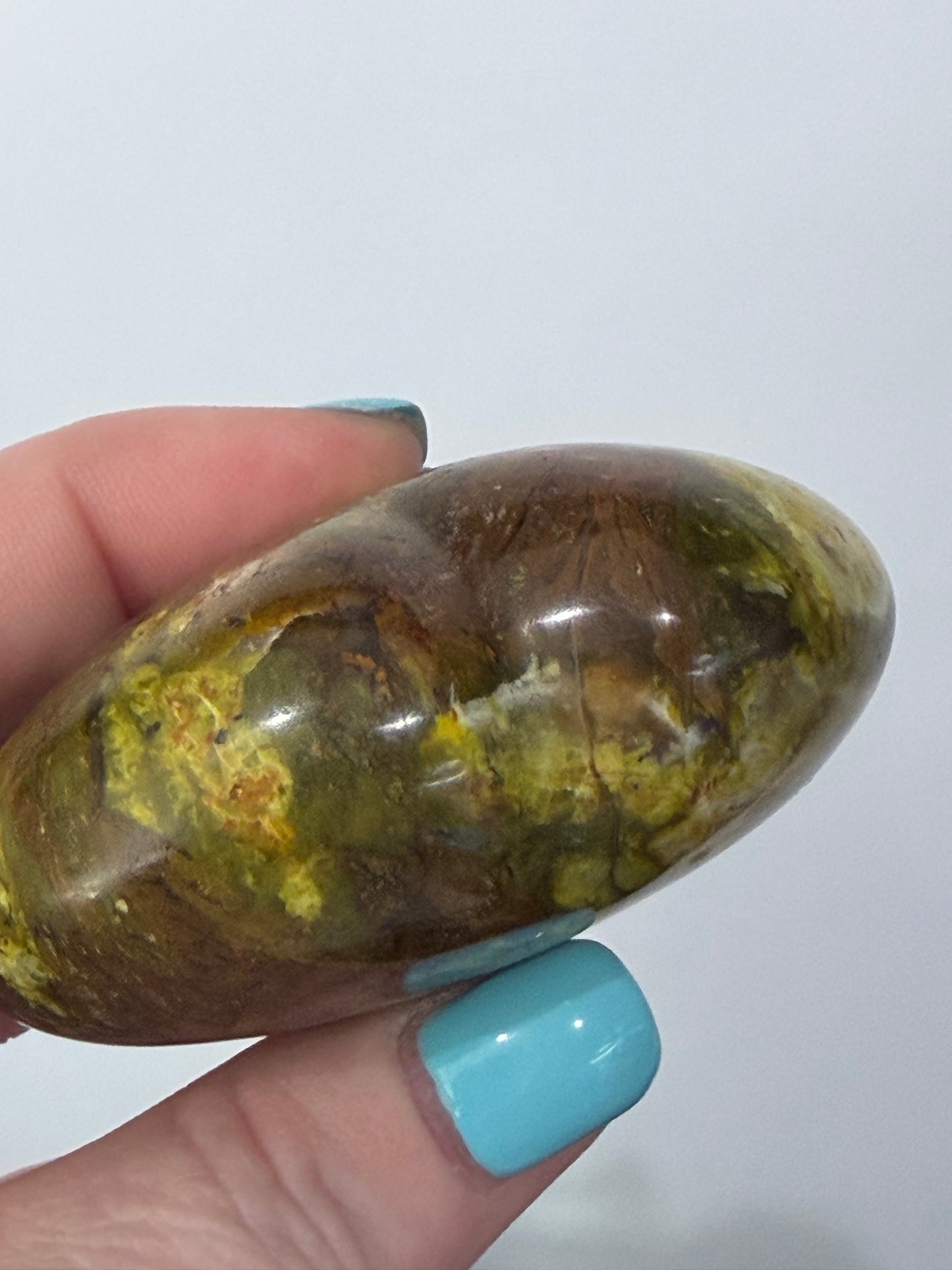Green Opal Heart with Stand – 156g | 6.8cm
