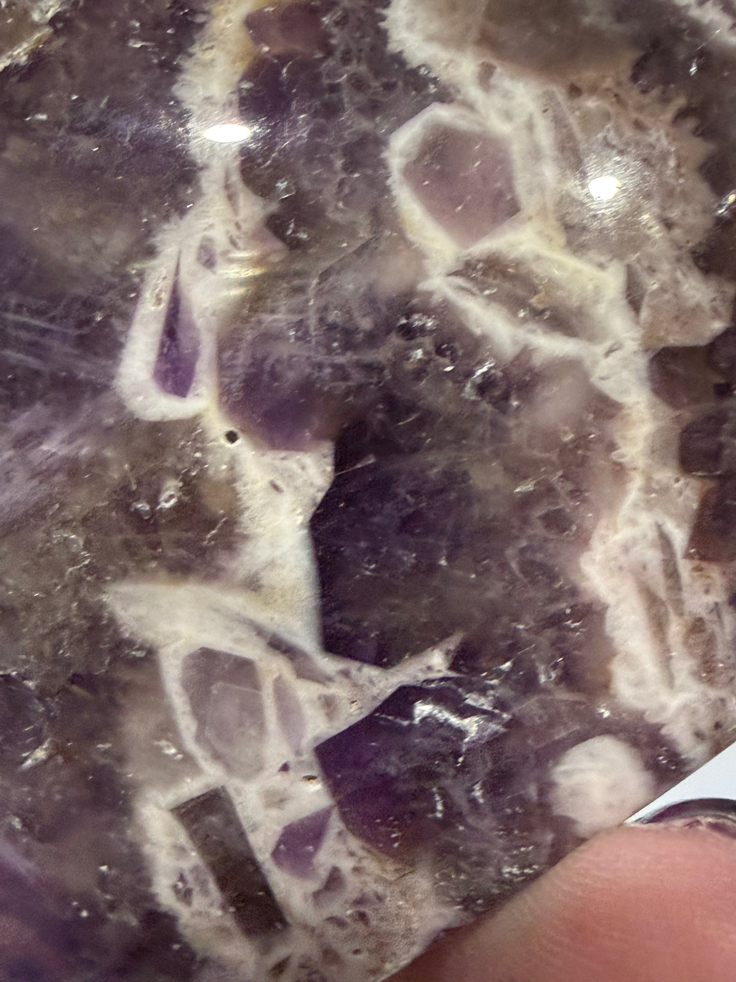 Chevron Amethyst Heart – Self Standing D