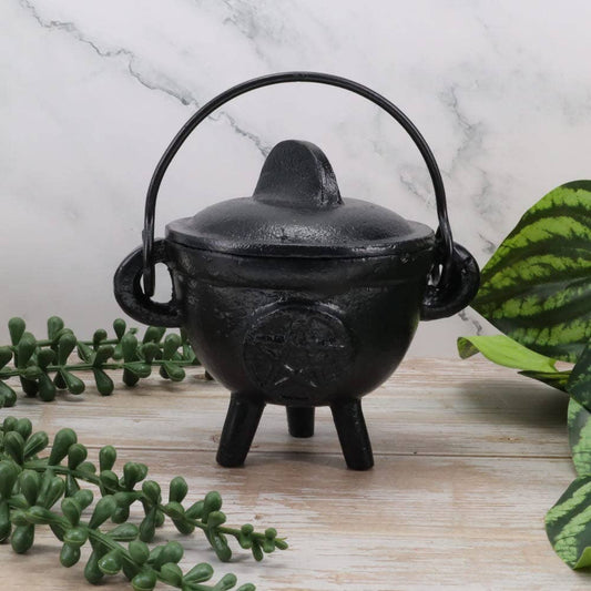 Cast Iron Pentacle Cauldron 7.5cm