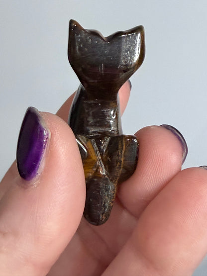 Tiger’s Eye Dolphin Carving