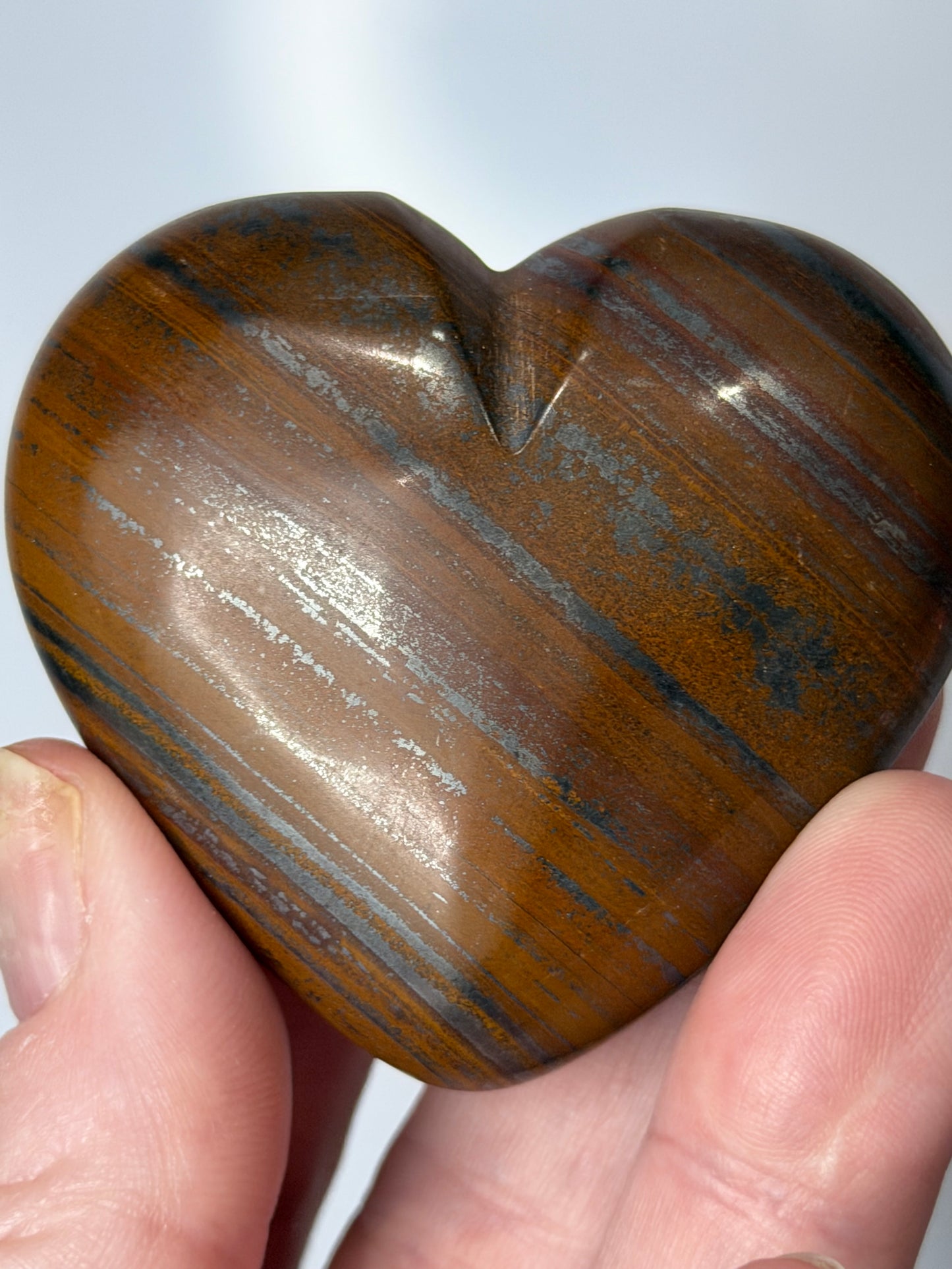 Tiger Iron Heart – 125g Natural Crystal Heart | 5.6cm B