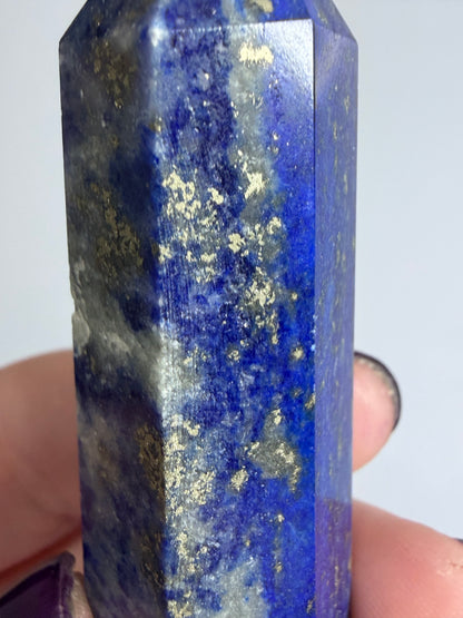 Lapis Lazuli Point | Natural Pyrite Inclusions A