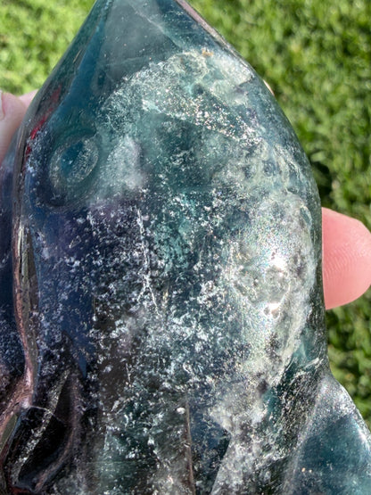 Blue Fluorite Shark Carving 7.2cm | 242g