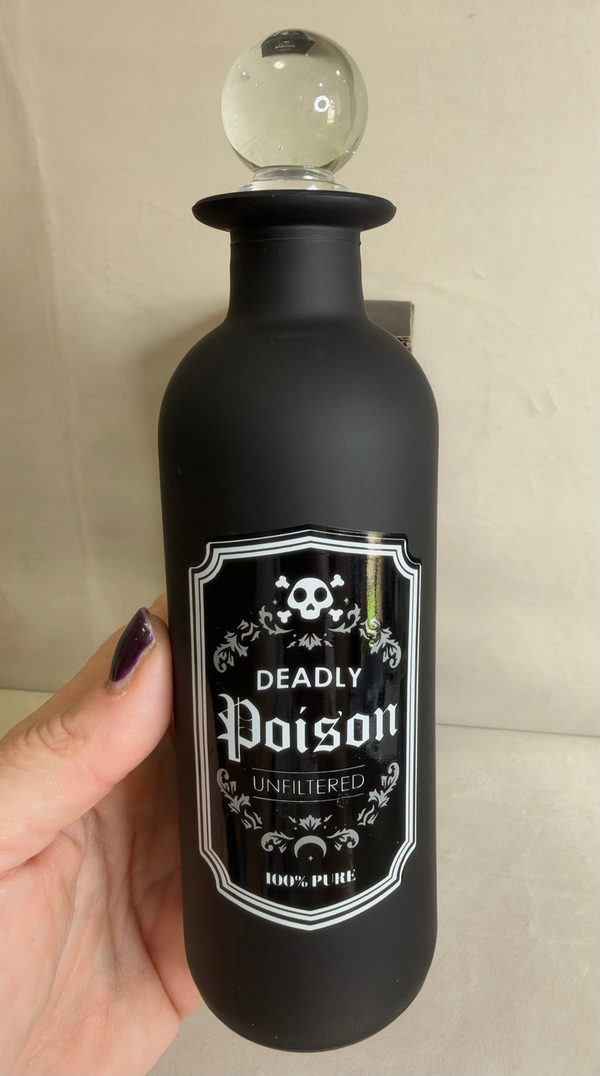 Deadly Poison Glass Potion Bottle