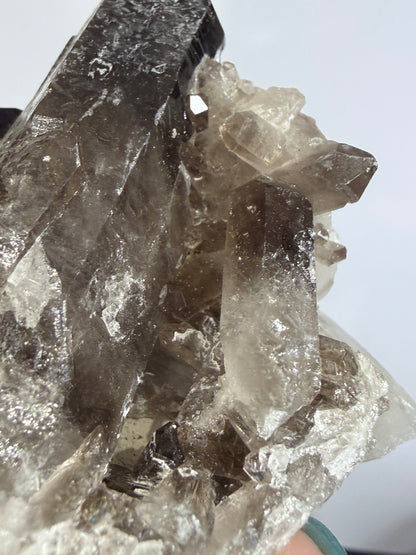 Smoky Quartz Crystal Cluster on Milky Quartz Matrix 160g | Natural Brazilian -
