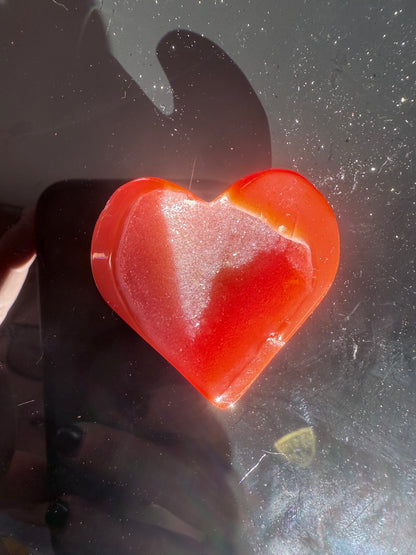 Druzy Carnelian Heart