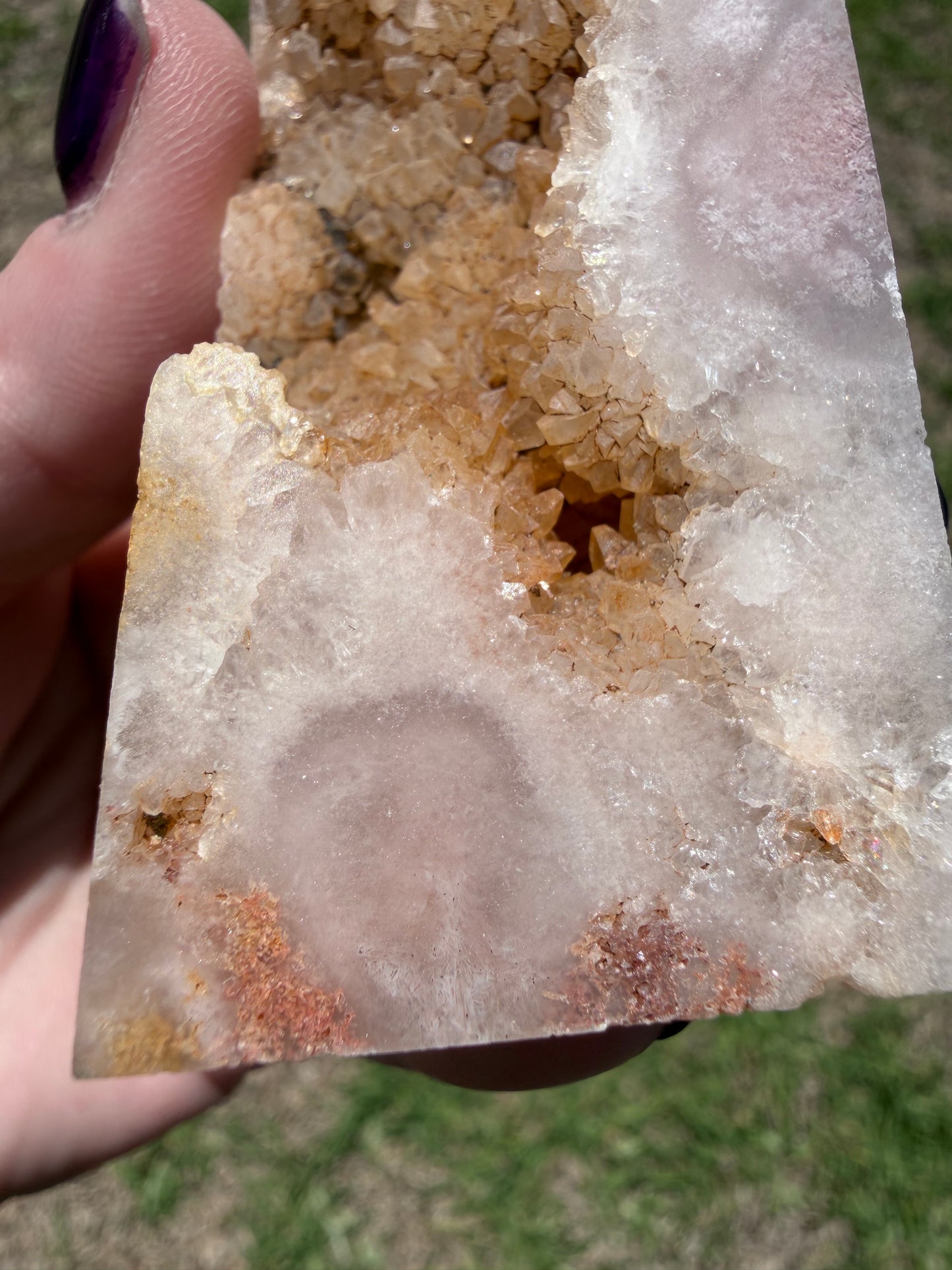 Flower Agate Druzy Tower 12 × 5 cm | 142 g