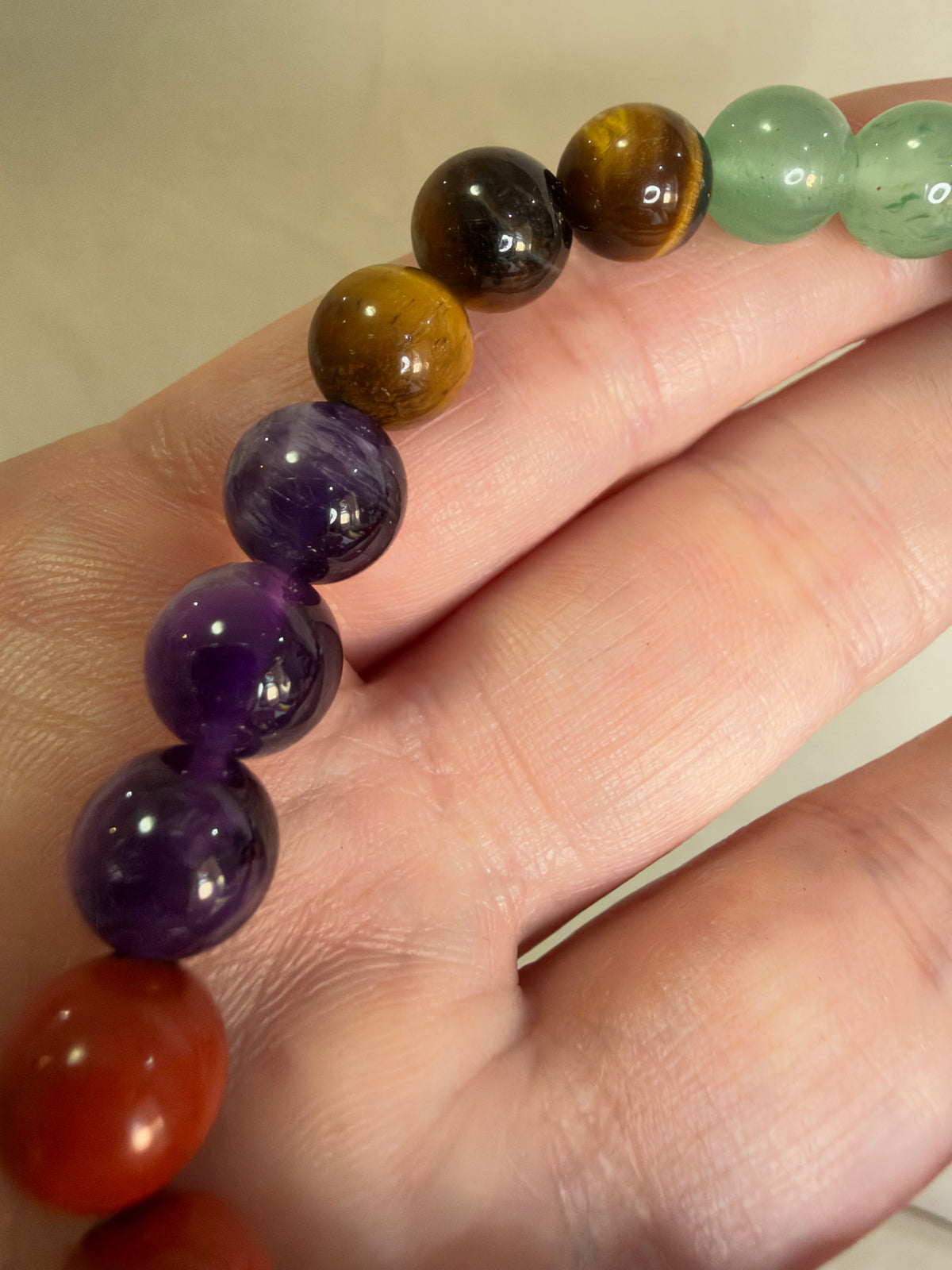 8mm Mixed Crystal Chakra Bracelet