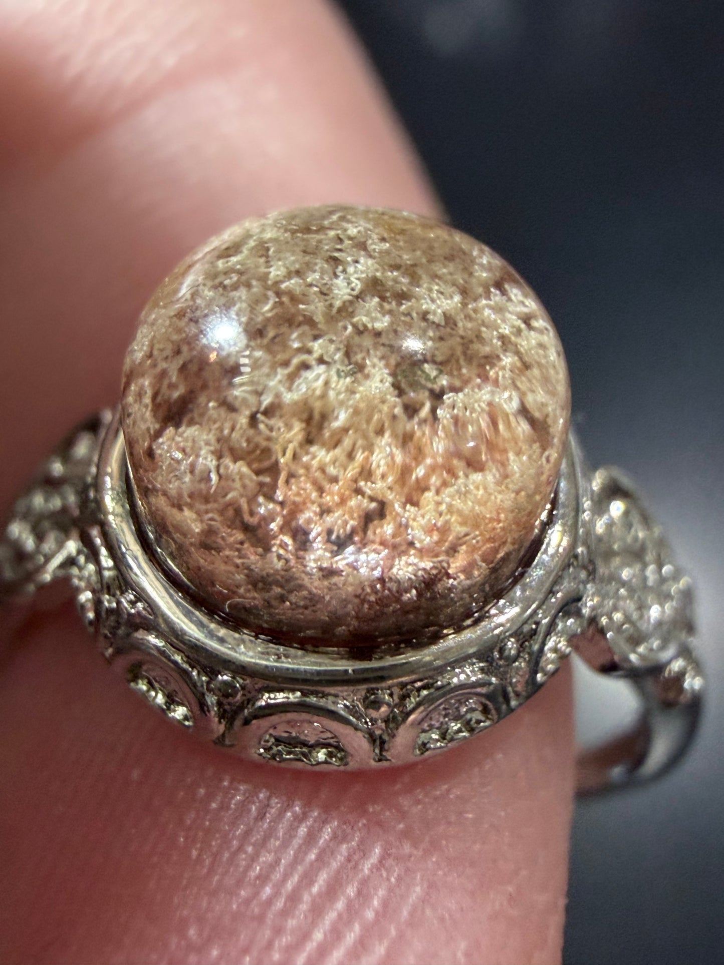 Natural Garden Quartz Ring | Adjustable Crystal Ring