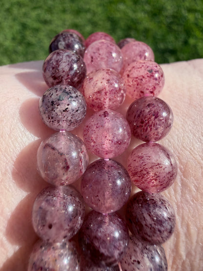 High Quality 8mm Strawberry Quartz Bracelet