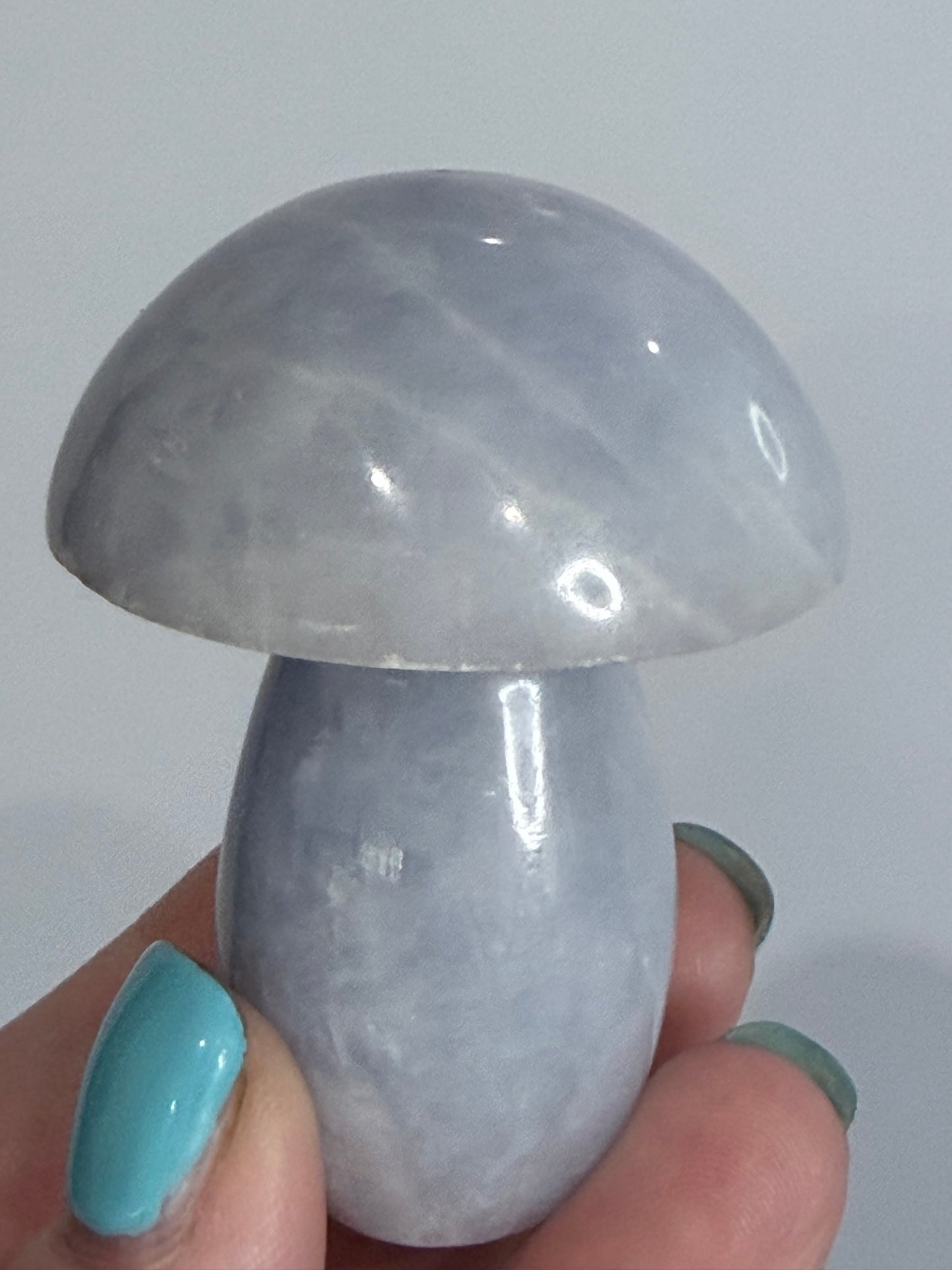 Blue Calcite Mushroom – B