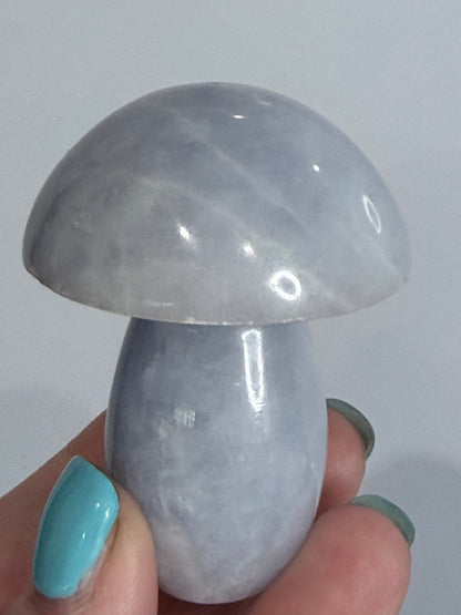 Blue Calcite Mushroom – B