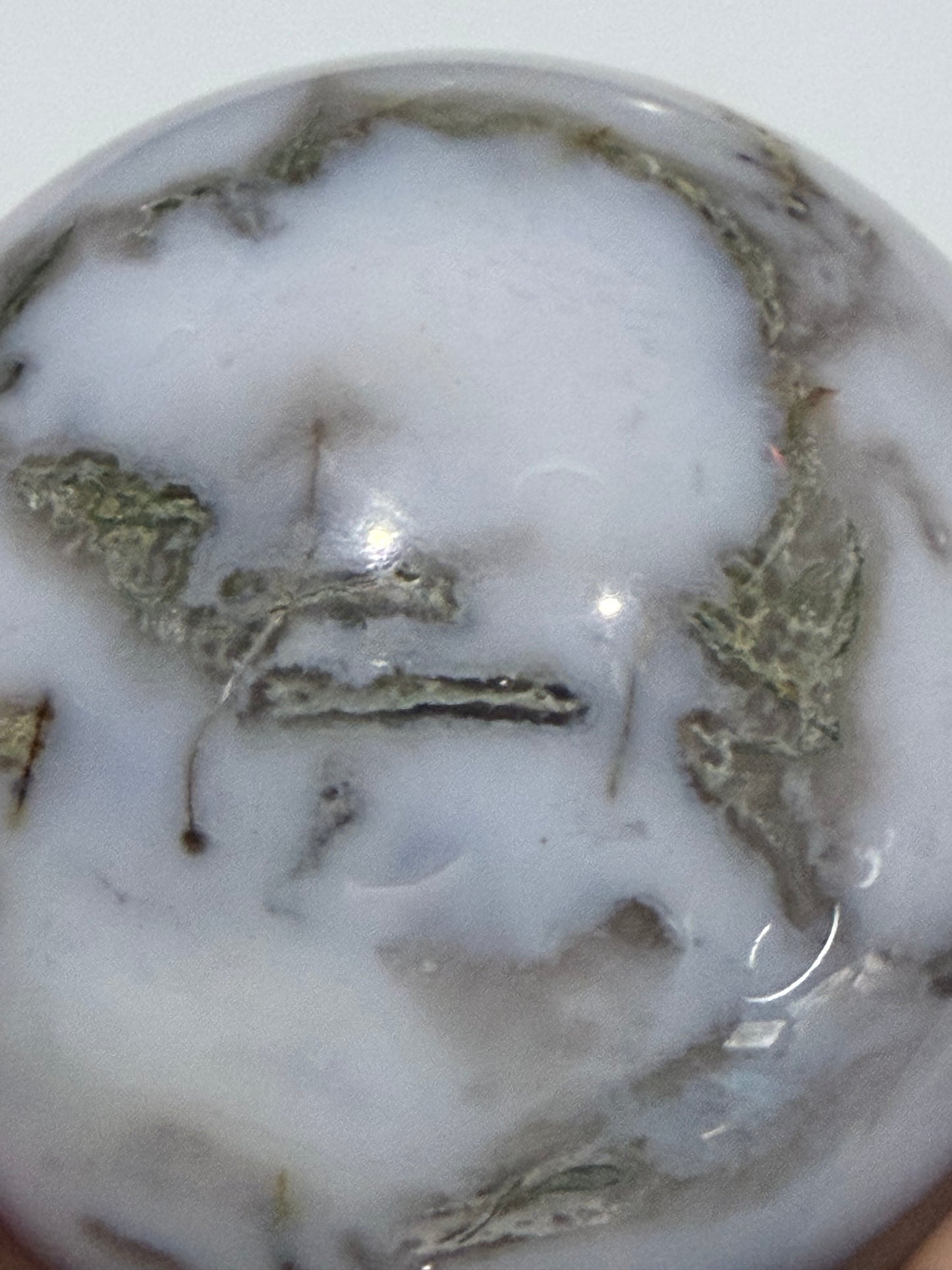 Moss Agate Druzy Sphere – 225g | 5.5cm