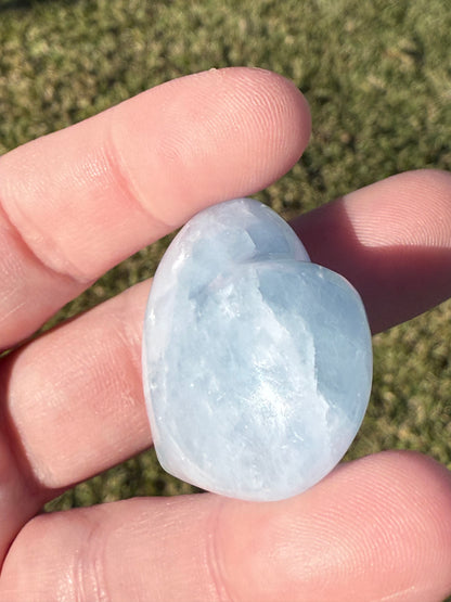 Blue Calcite Heart – 4cm (Intuitively Chosen)
