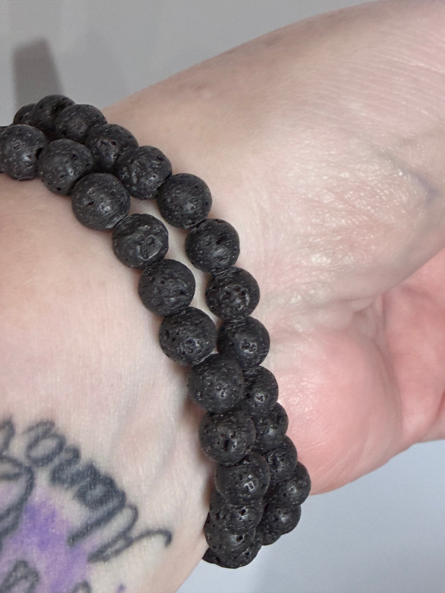 6mm Lava Stone Bracelet – Grounding • Strength • Emotional Stability