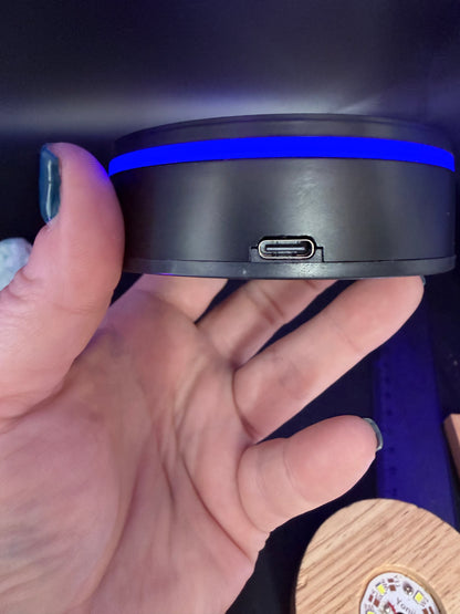 LED Crystal Display Light Base USB or AAA Batteries