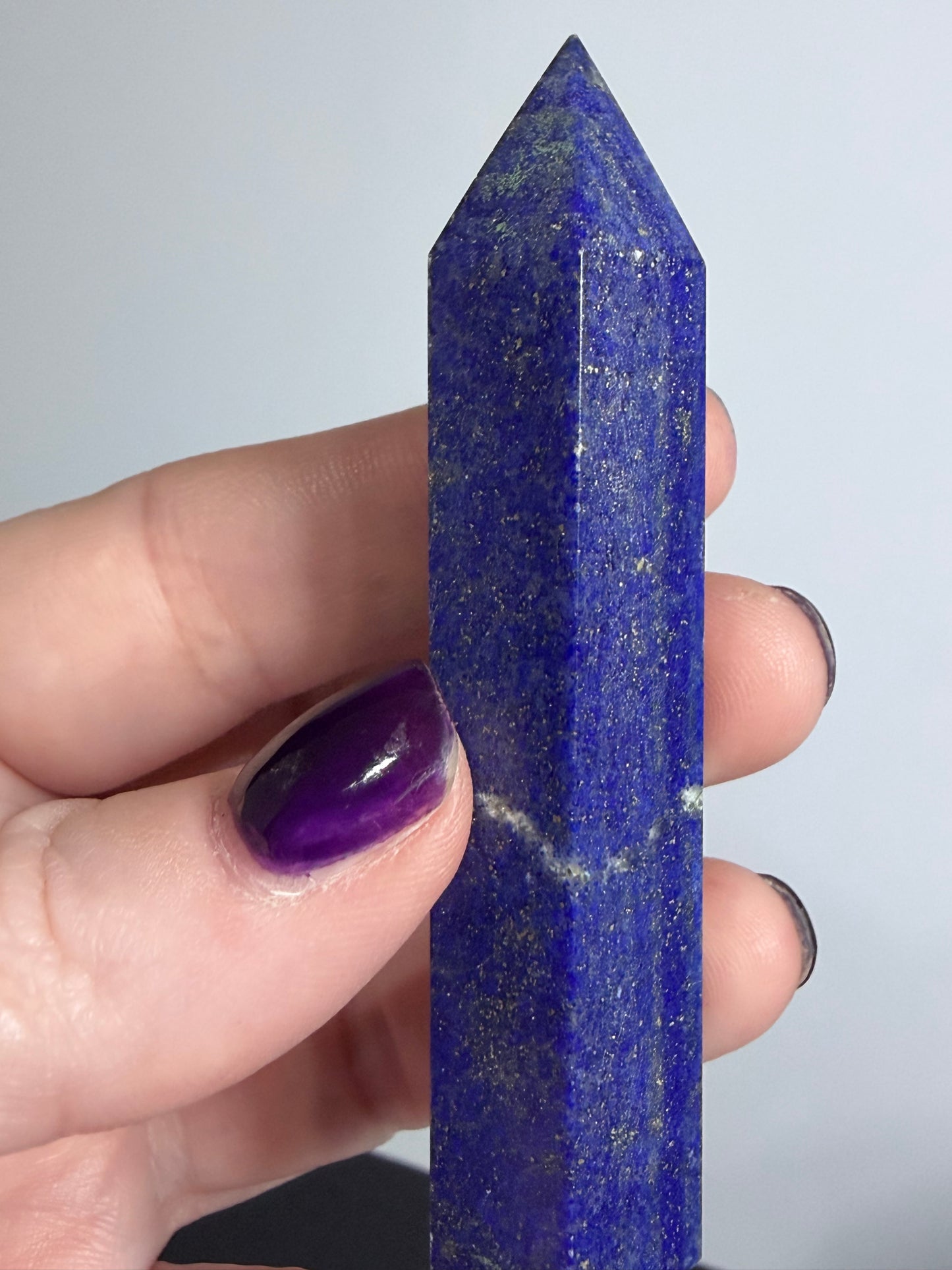 Lapis Lazuli Point | Natural Pyrite Inclusions B