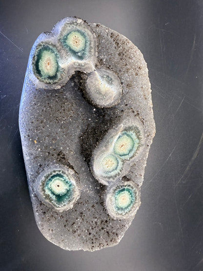 Rare Solar Green Amethyst Quartz on Stand