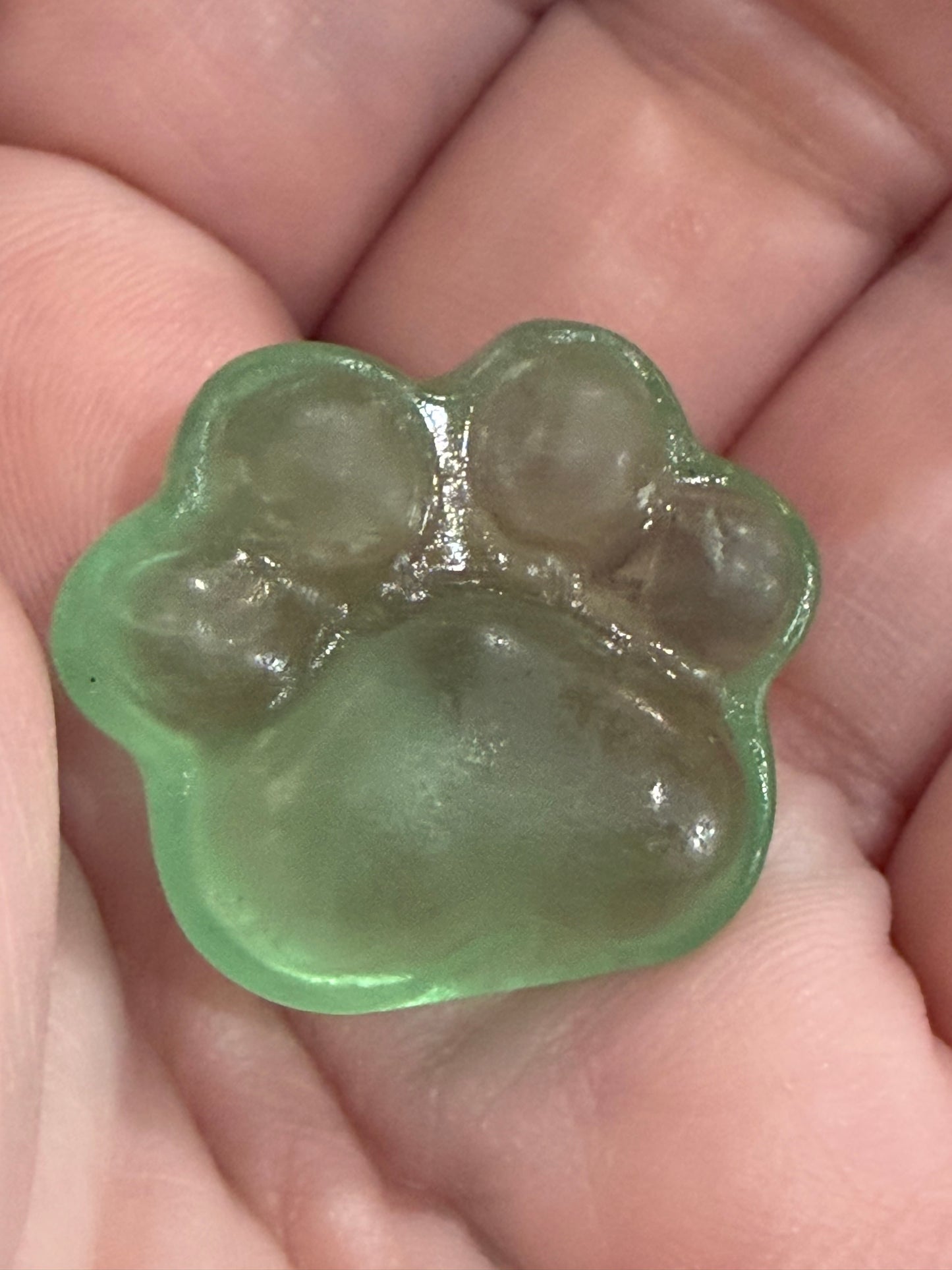 Paw Print Mini Crystal Carvings – Various Materials | 3cm