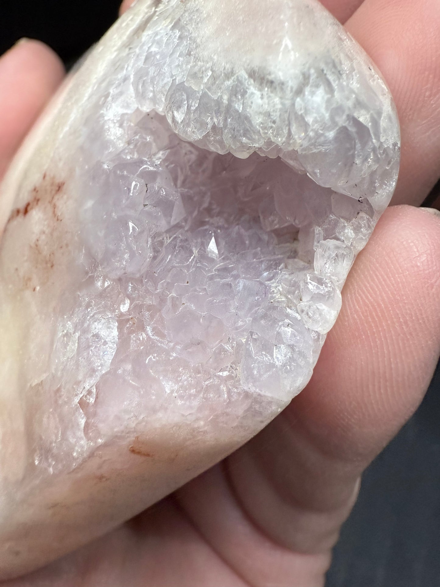Pink Amethyst Heart on stand