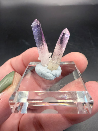 Vera Cruz Amethyst Point on Glass Display