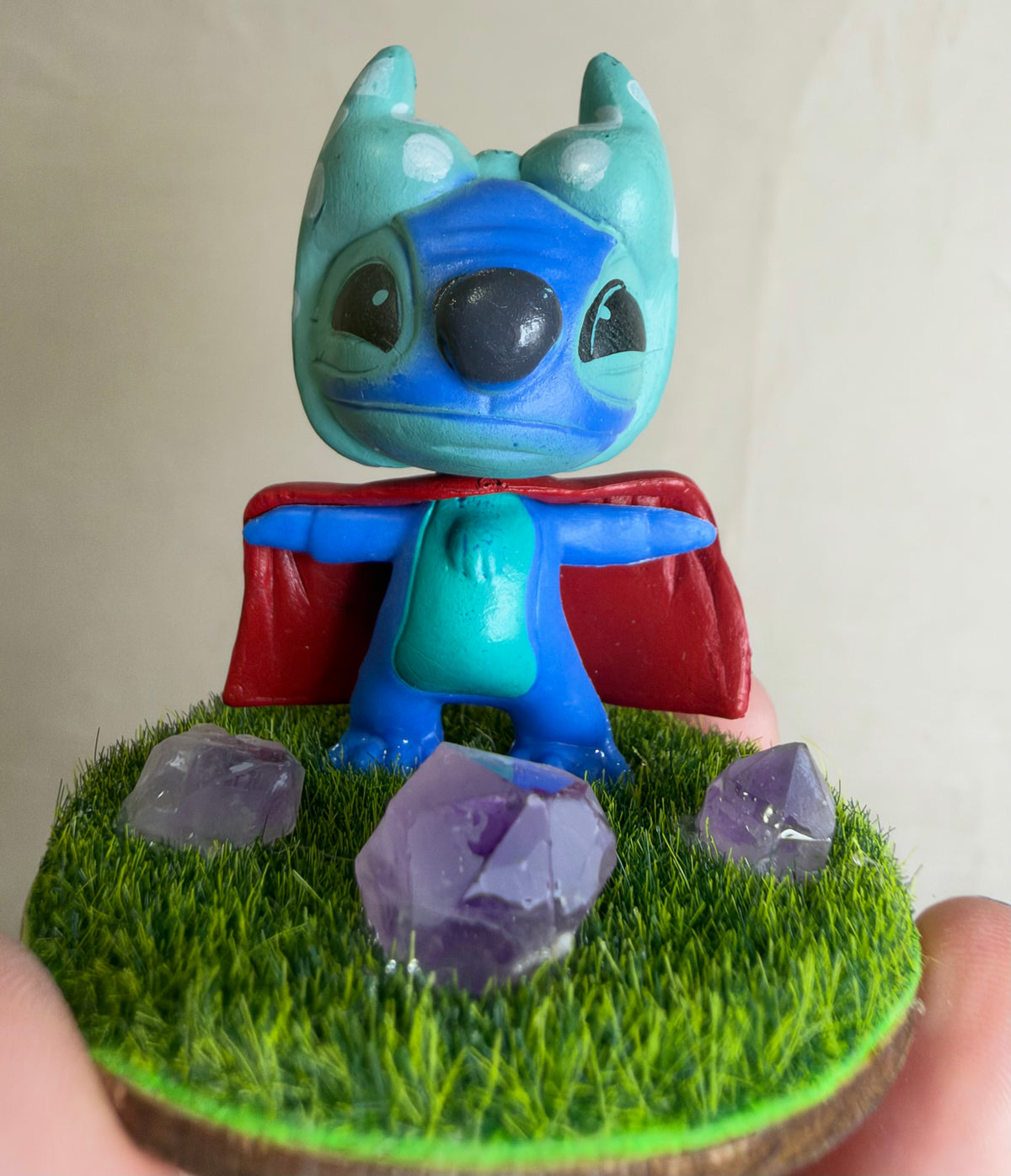 Superhero Stitch Amethyst Mini Crystal Garden – 4cm