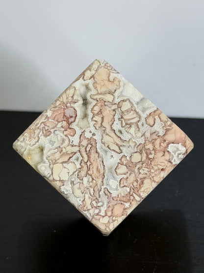 Pink Agate Druzy Floating Cube 3.6cm 110g B