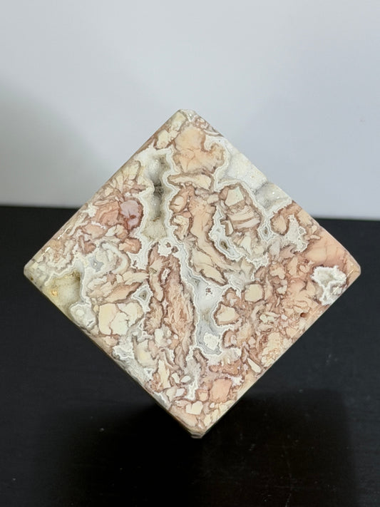 Pink Agate Druzy Floating Cube 3.6cm 110g B