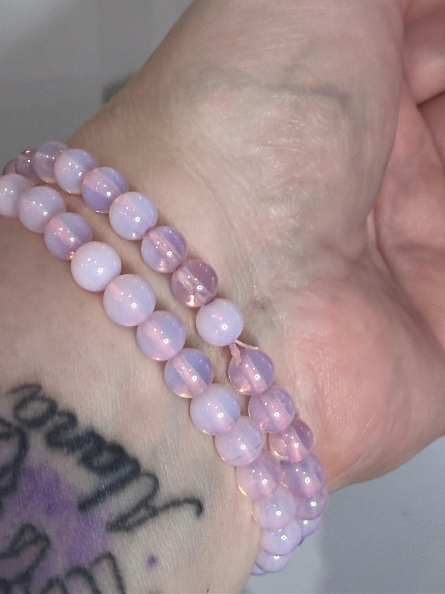 6mm Pink Opalite Bracelet – Emotional Calm • Self-Love • Gentle Positivity