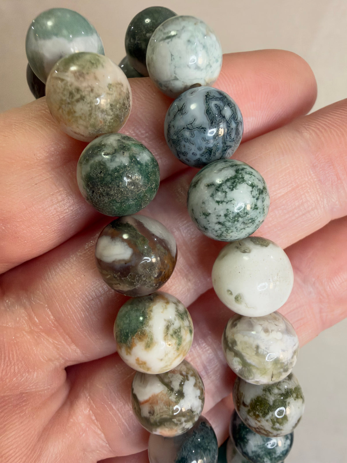 10mm Moss Agate Bracelet